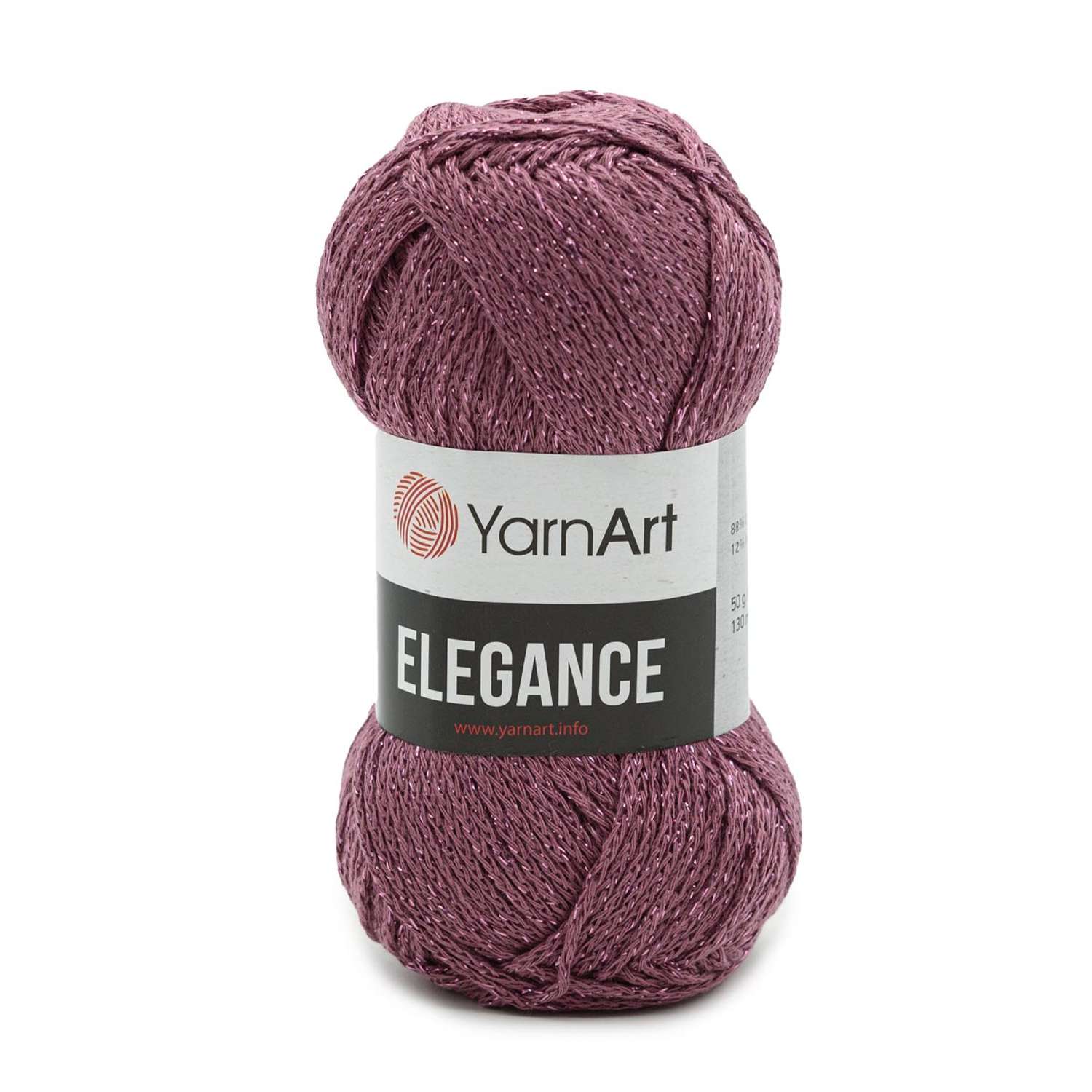 Пряжа YarnArt Elegance с люрексом 50 г 130 м 112 темно-розовый 5 мотков - фото 6