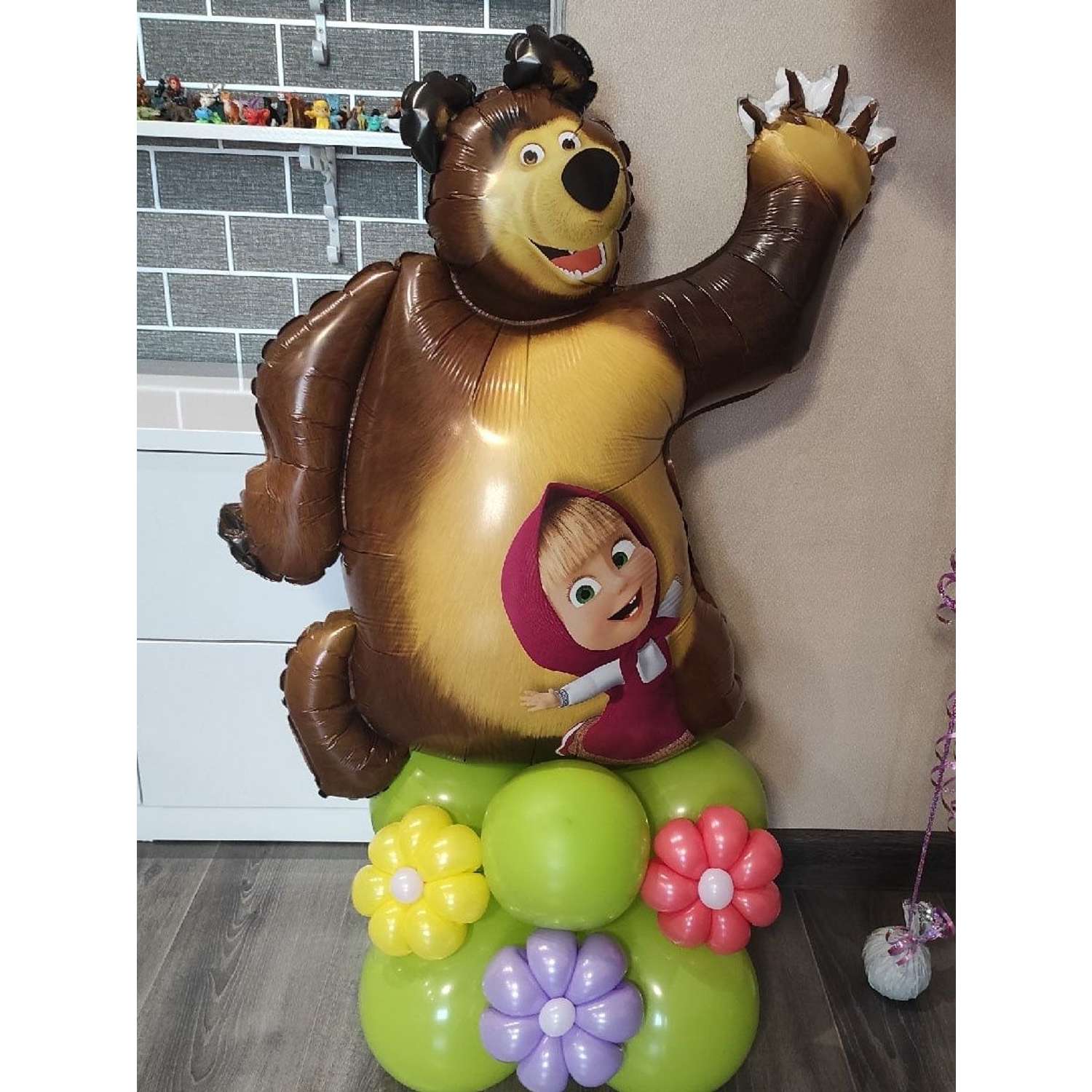 Воздушный шар GRABO фигура Маша и Медведь 89 см - фото 4