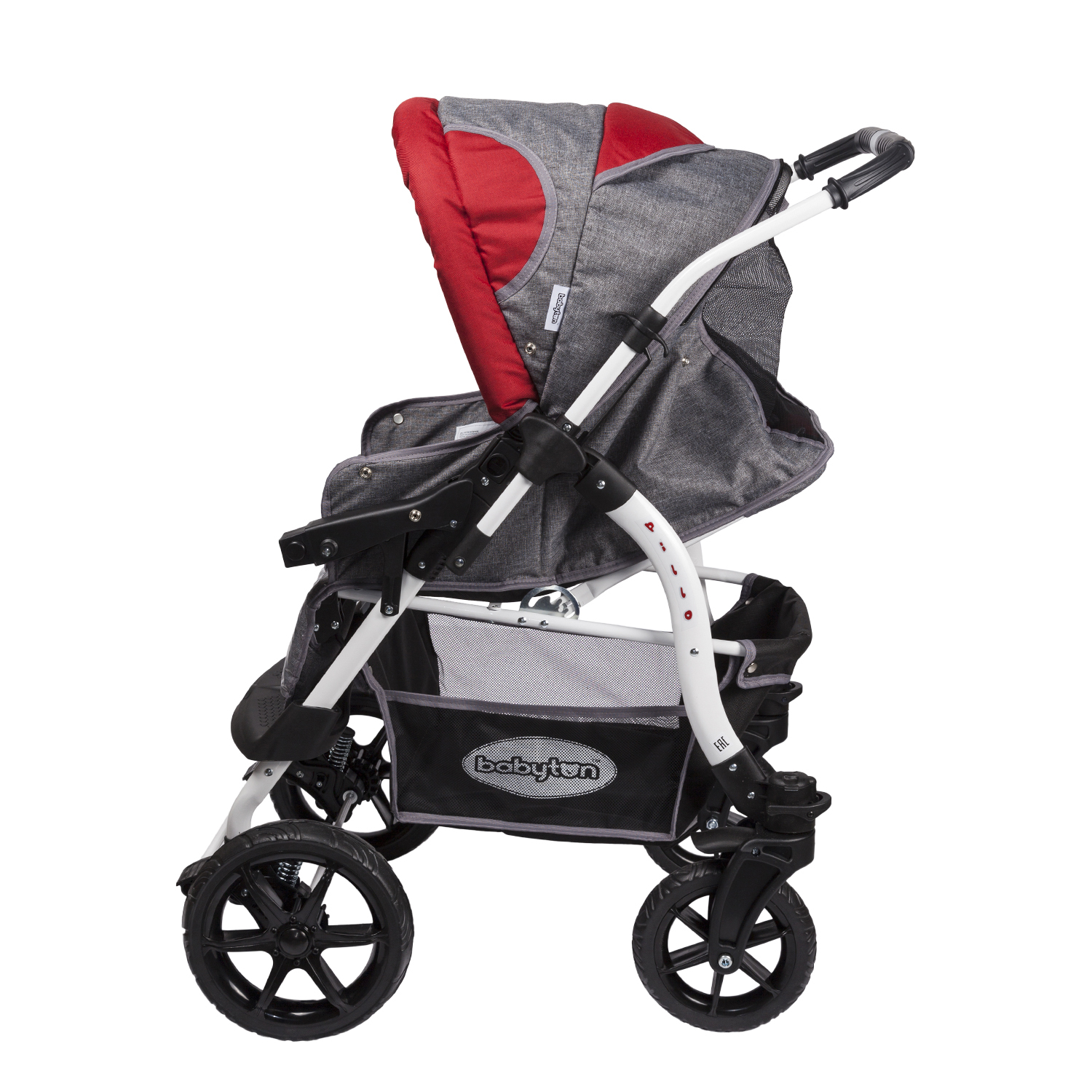 Коляска-трансформер Babyton Pillo OX Grey-Red - фото 9