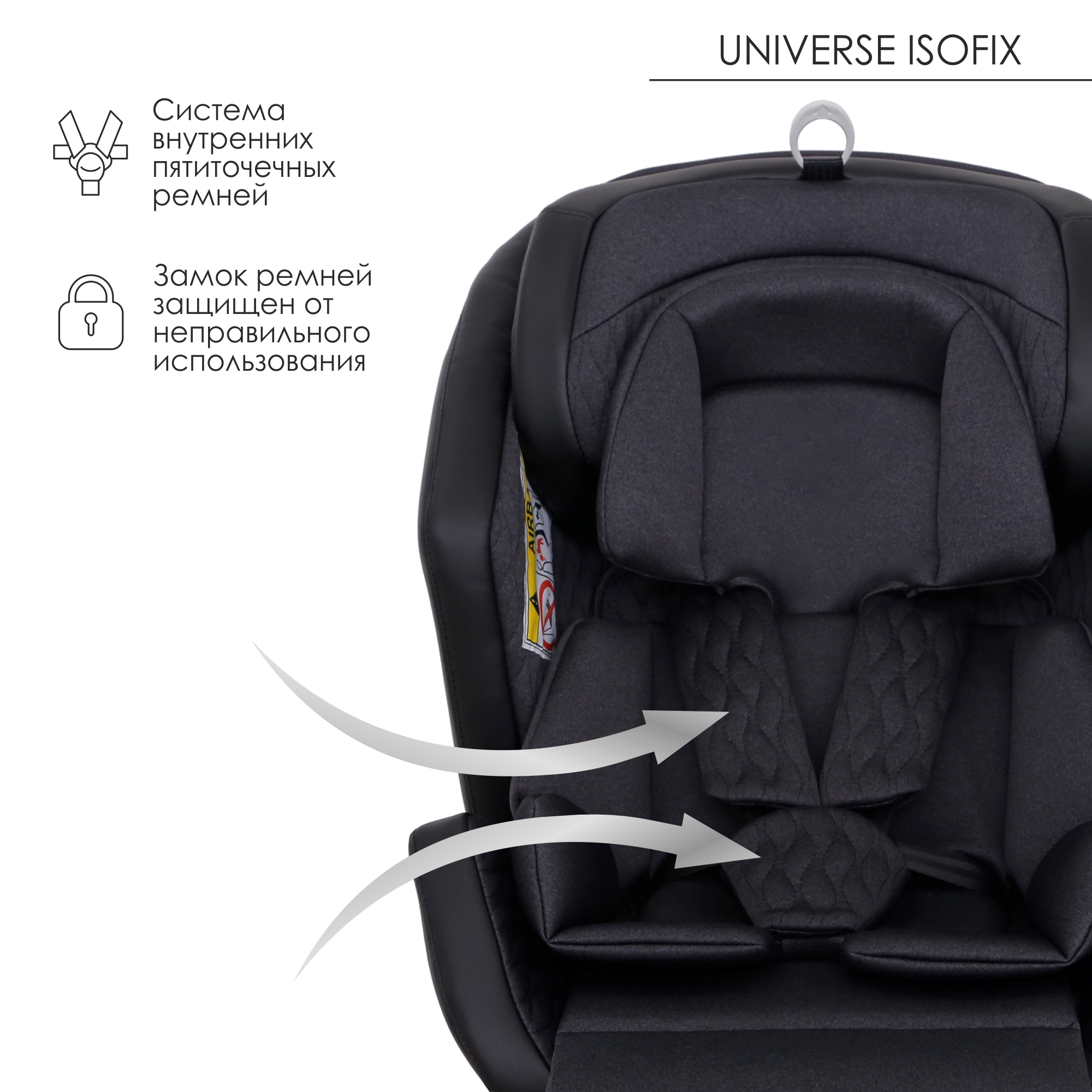 Автокресло Olsson Universe Isofix 0+/I/II/III Black - фото 4