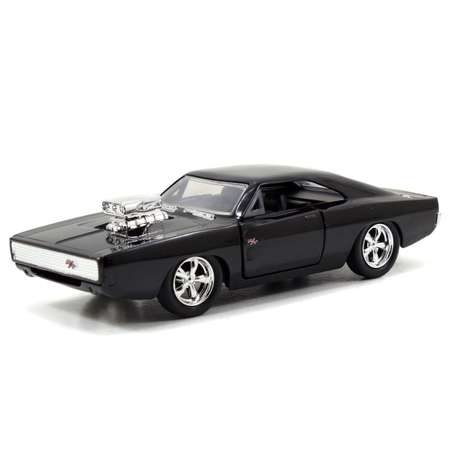 Машинка Fast and Furious Jada 1:32 1970 Dodge Charger (Street)-Free Rolling Черная