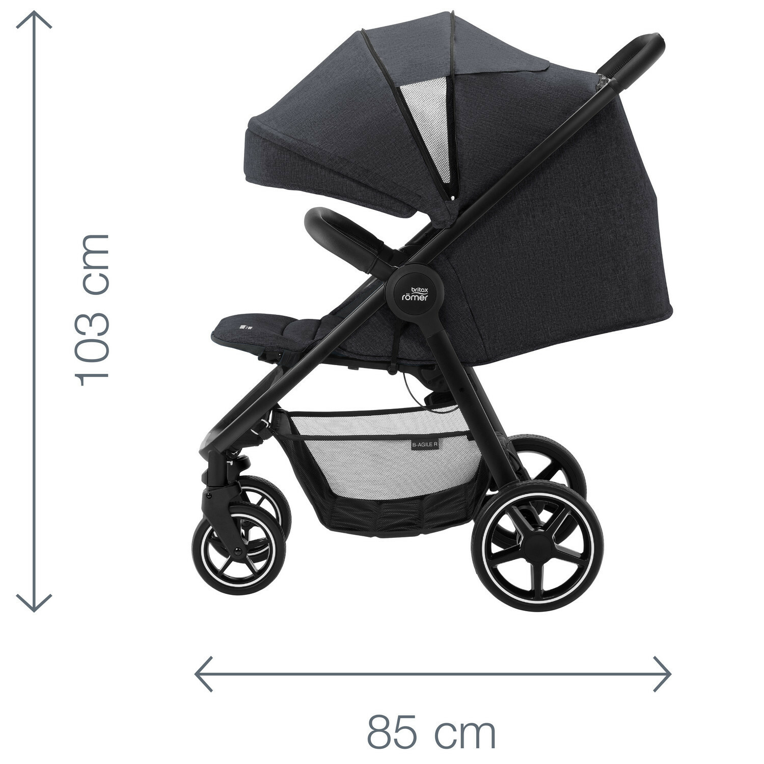 Коляска Britax Roemer B-Agile R Black Shadow-Brown - фото 12