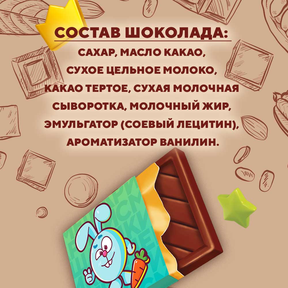 Шоколадная игра Chocobattle Смешарики день рождения Нюши - фото 7