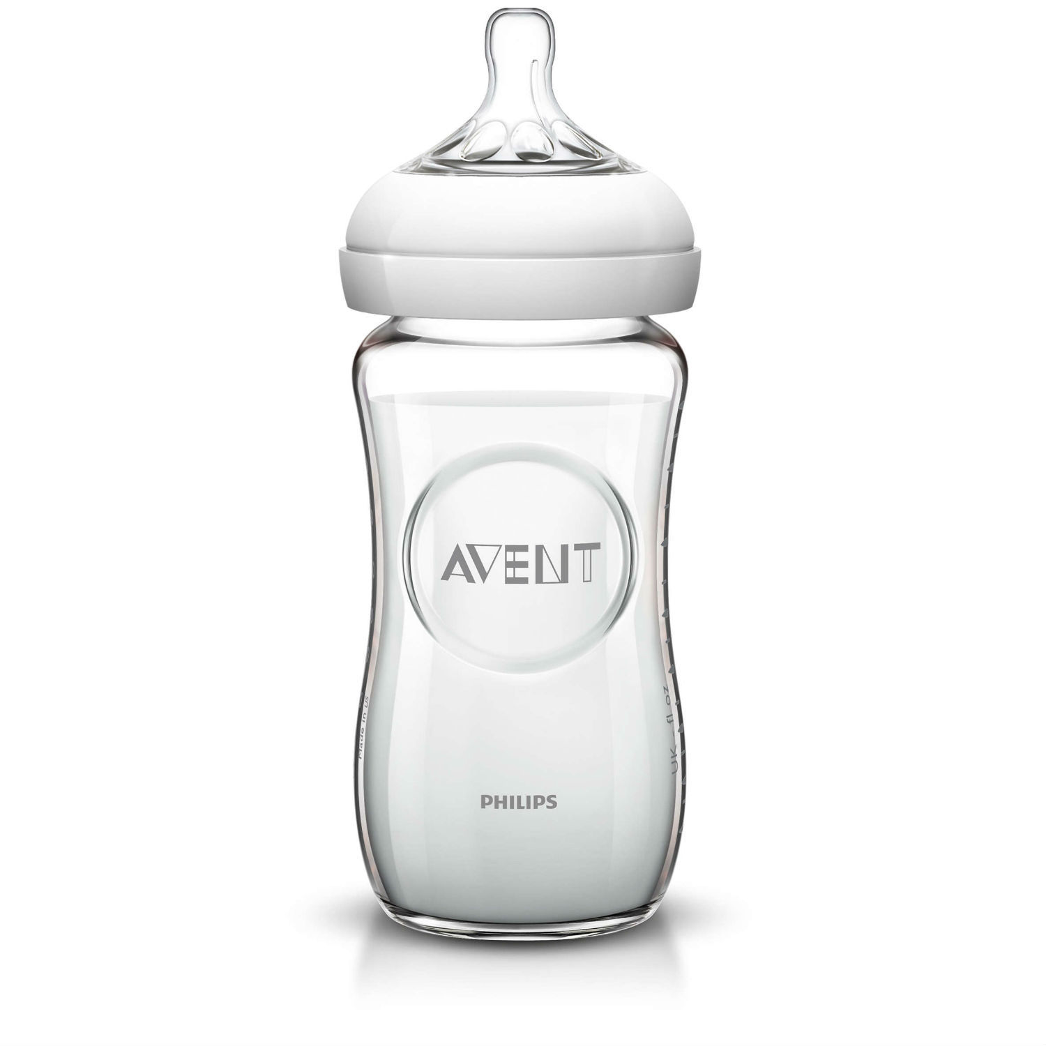 Бутылочка Philips Avent Natural стеклянная 1 мес+ 240 мл SCF673/17 купить  по цене 9 ₽ в интернет-магазине Детский мир