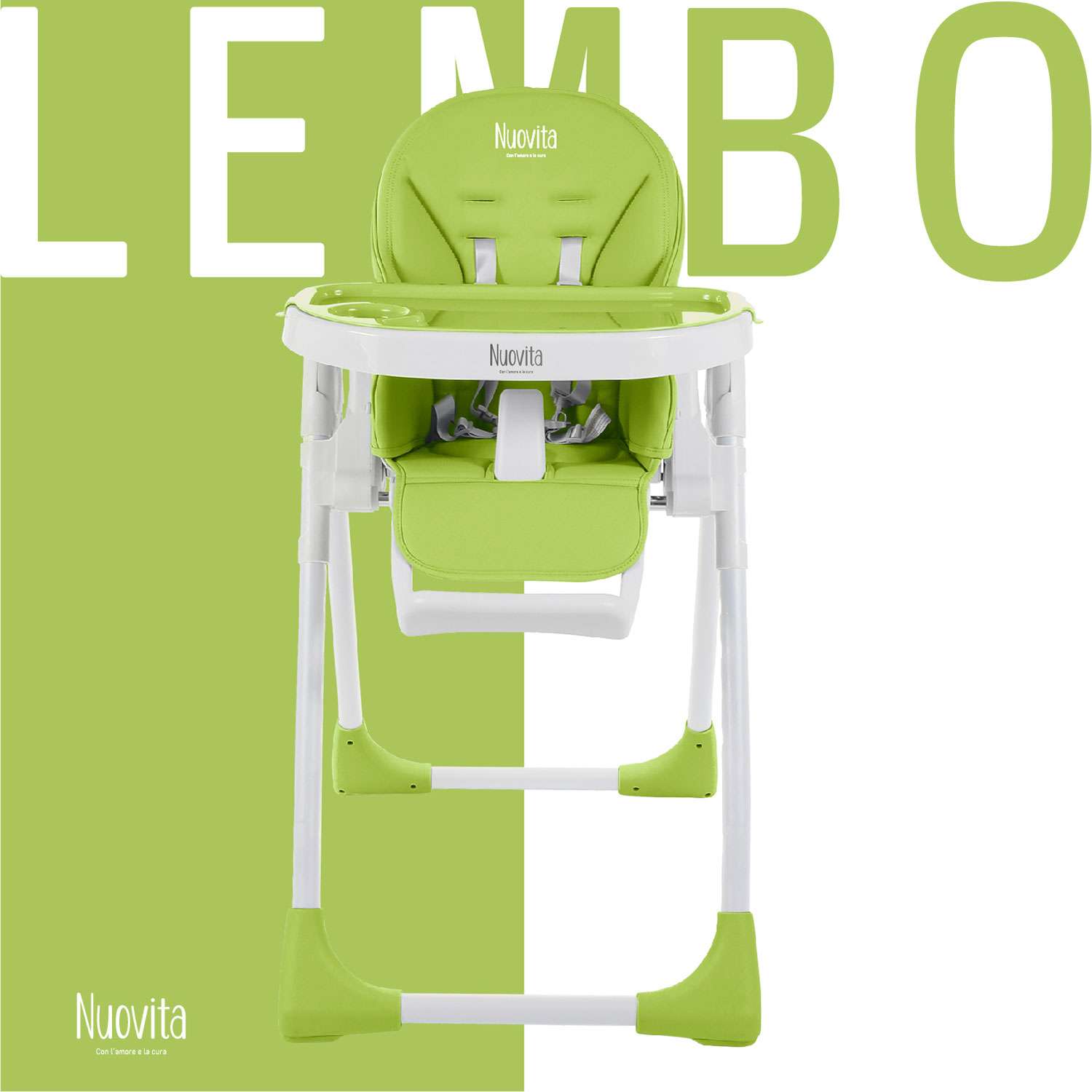 Стульчик для кормления Nuovita Lembo Зеленый-Белый - фото 3