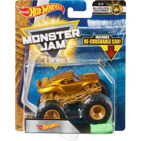 Машина Hot Wheels Monster Jam 1:64 Золотой FLX17