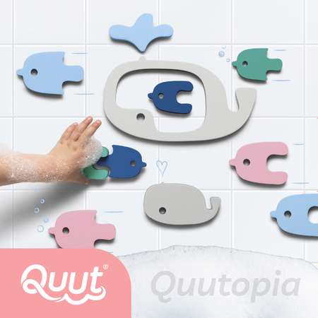 Пазл 2D QUUT мягкий для игры в ванне Quutopia Киты 11 элементов