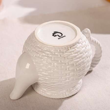 Заварочный чайник Доляна «Зайка» 800 мл цвет белый