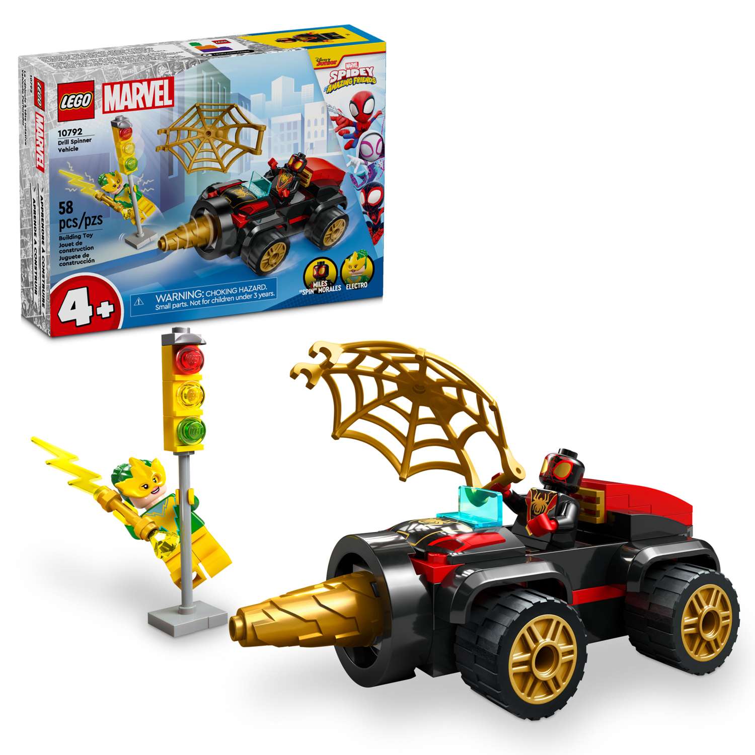Конструктор детский LEGO Marvel Бурильная машина Человека-Паука 10792 - фото 1