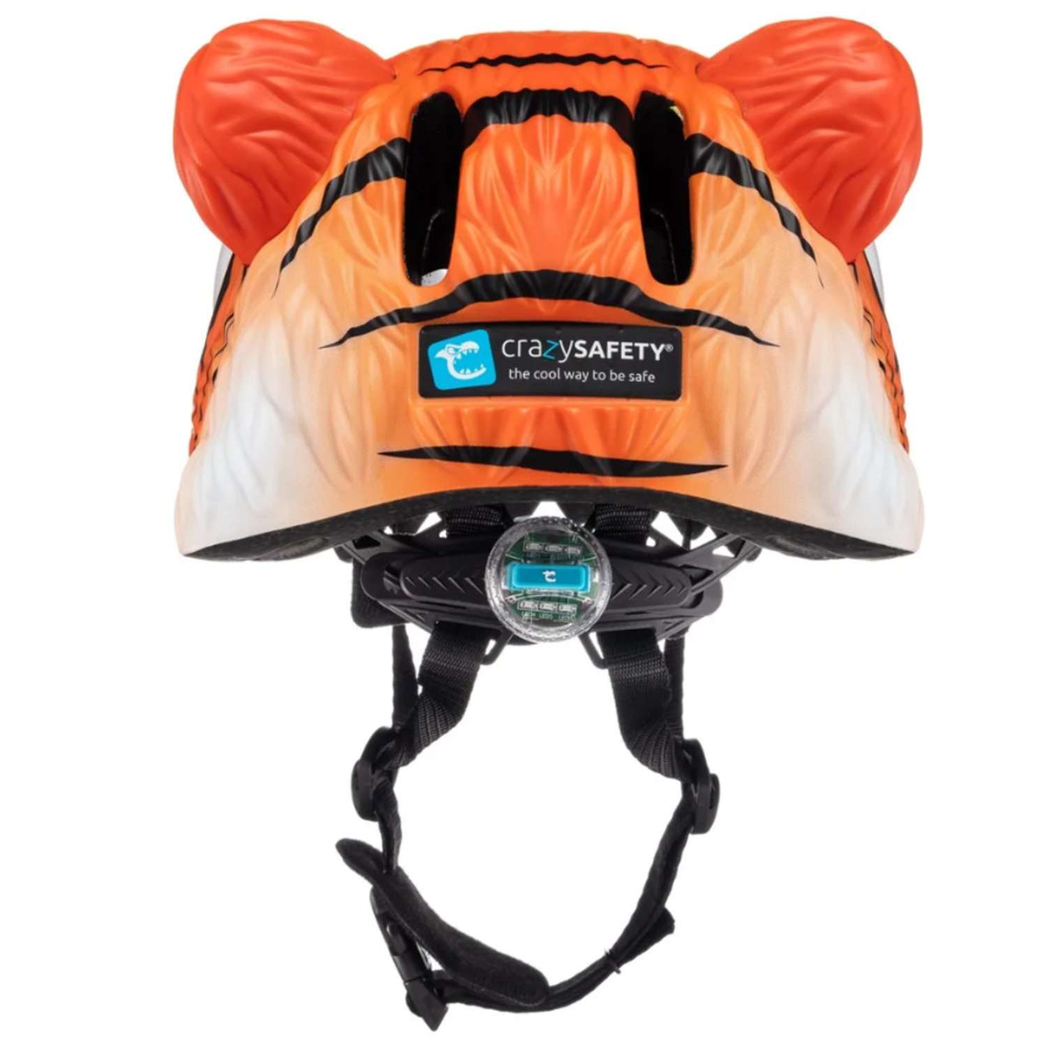 Шлем защитный Crazy Safety Orange Tiger с механизмом регулировки размера 49-55 см - фото 2