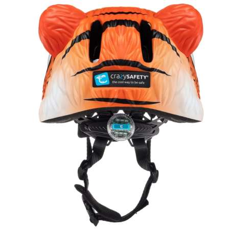 Шлем защитный Crazy Safety Orange Tiger с механизмом регулировки размера 49-55 см