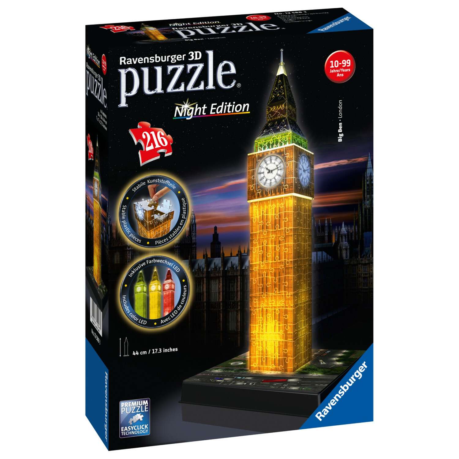 Пазл 3D Ravensburger Ночной Биг-Бен 216элементов 12588 - фото 2