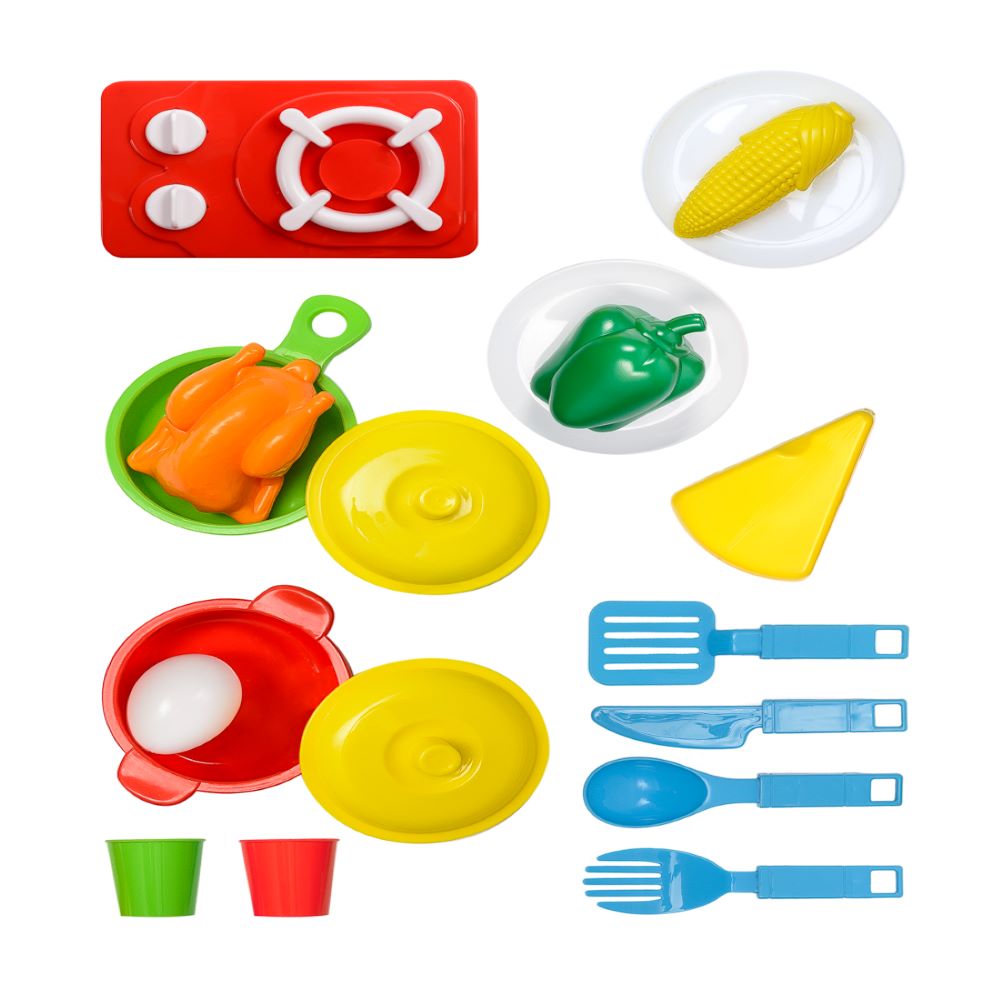 Детская кухня игровая Green Plast набор игрушечная посуда и продукты - фото 2