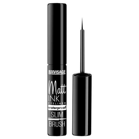 Подводка для глаз черная Luxvisage Matt INK waterproof водостойкая матовая 4 мл