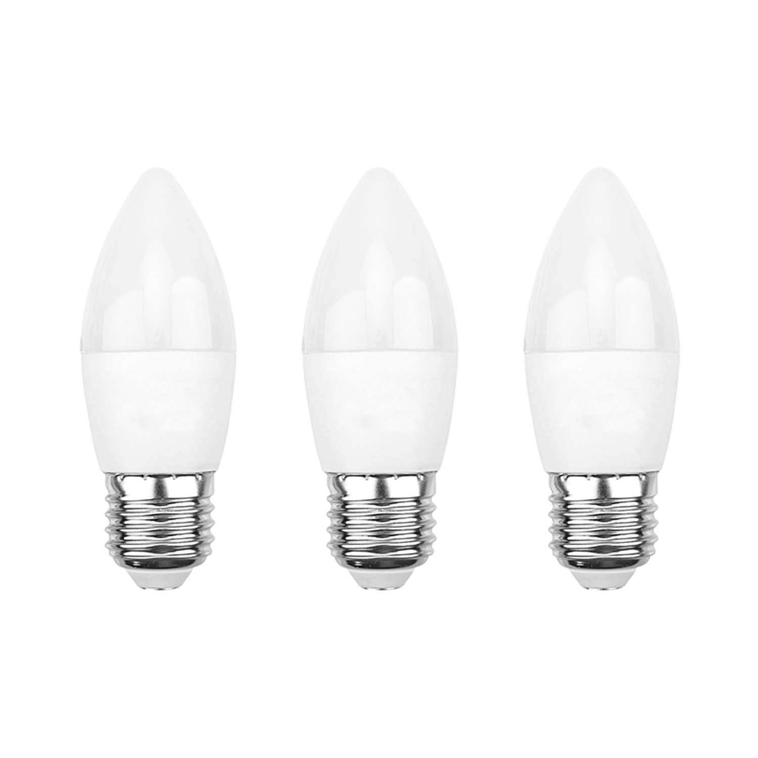 Лампа REXANT светодиодная Свеча CN 11.5Вт E27 1093Лм 4000K нейтральный свет 3 штуки - фото 1