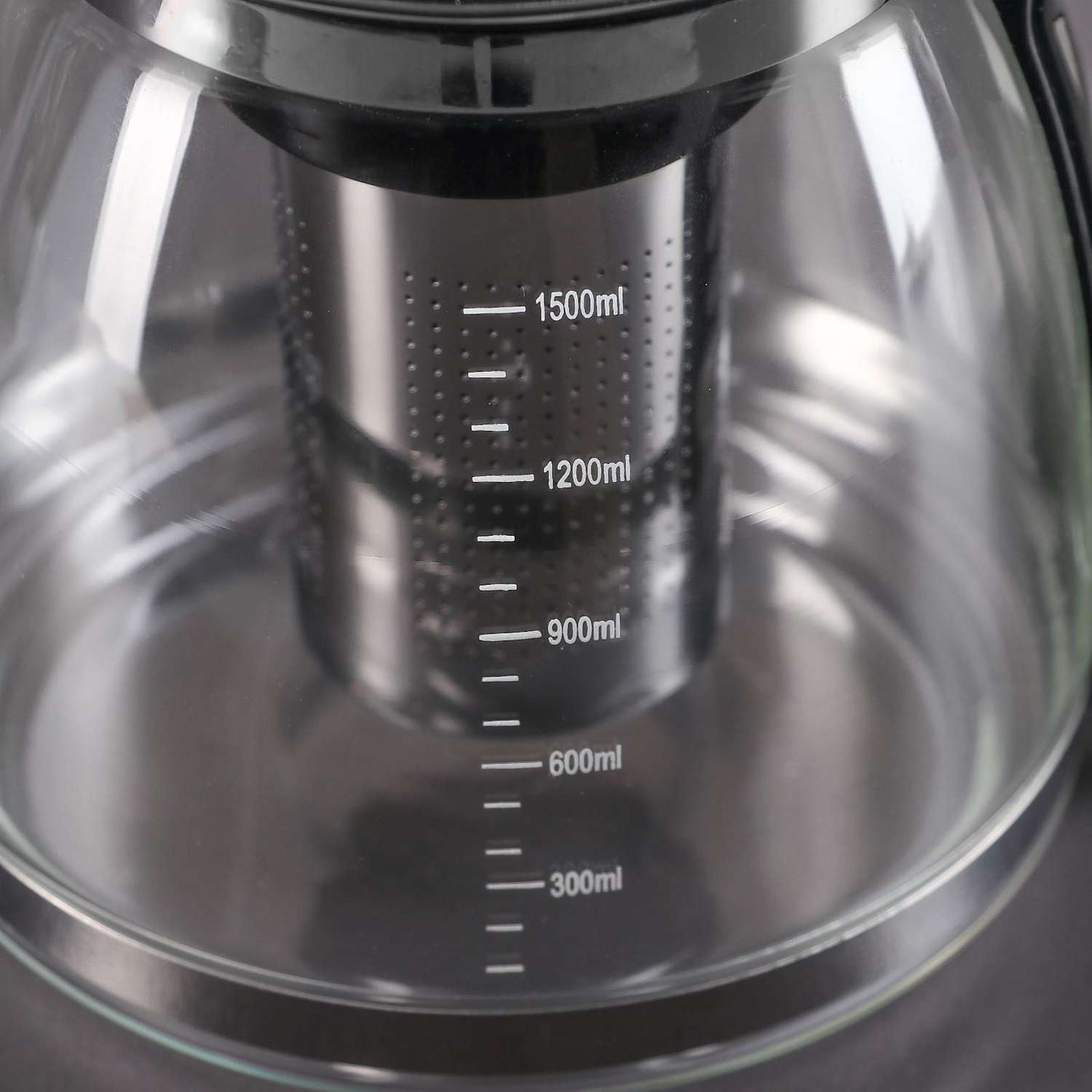 Чайник Sima-Land стеклянный заварочный «Иллюзия» 1.5 л с металлическим ситом цвет чёрный - фото 5