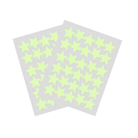 Светящиеся наклейки Люми-Зуми Звездное небо 30 звезд А 7 2 листа