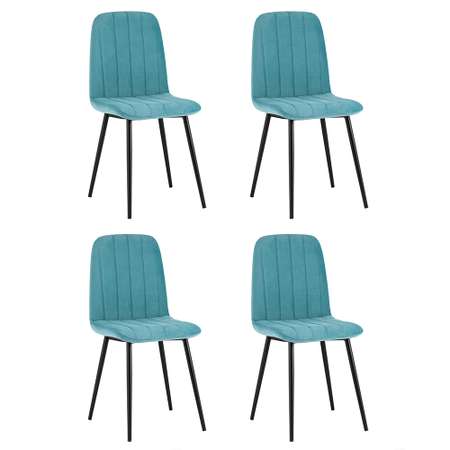 Комплект стульев Фабрикант 4 шт Easy велюр пыльно-голубой