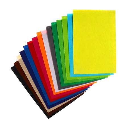 Набор цветного фетра Calligrata толщина - 2 мм формат А4 мягкий 15 листов