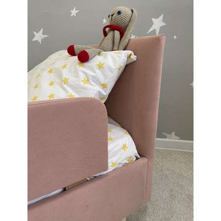 Кровать детская DIMDOMkids С мягким изголовьем розовая