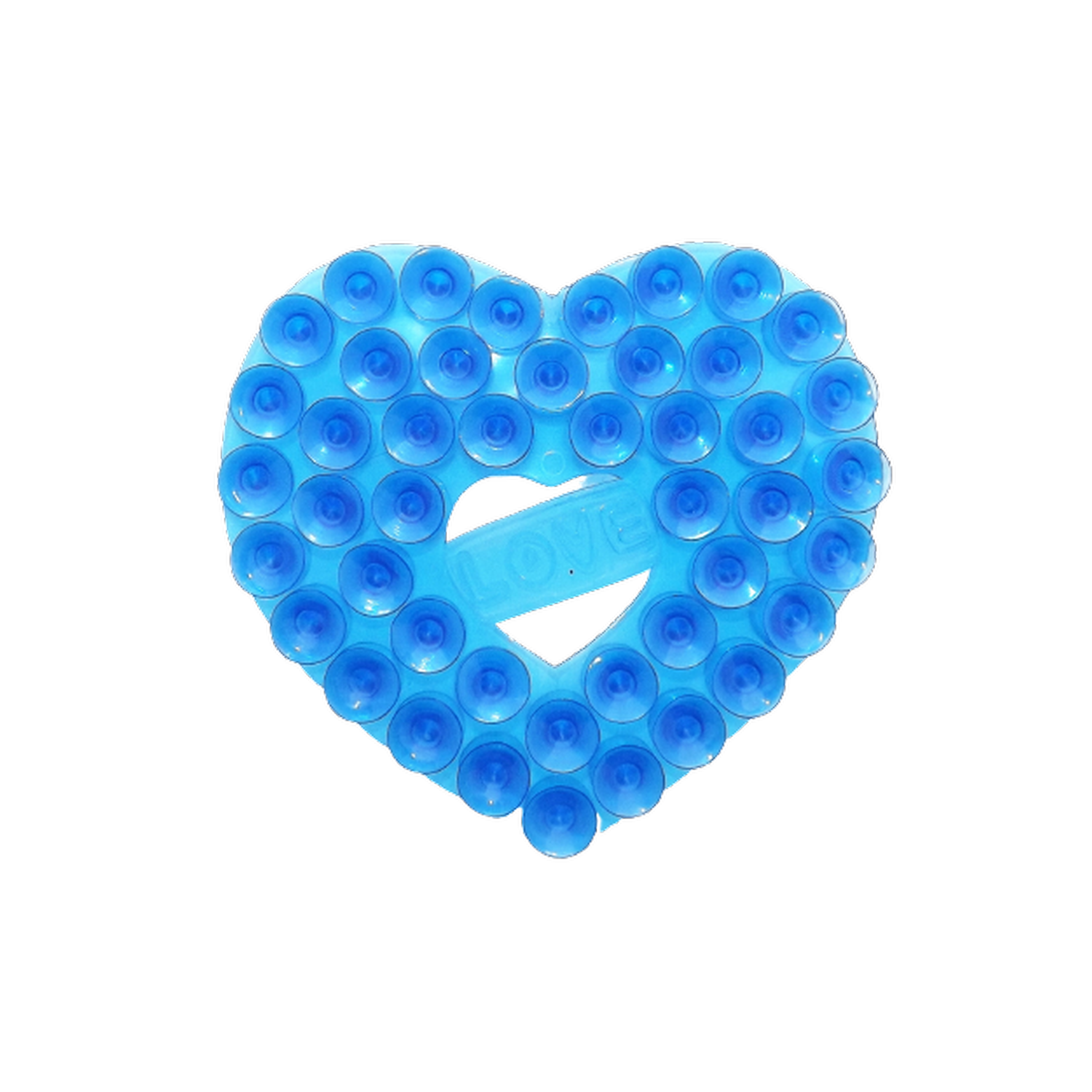 Полочка-липучка Uniglodis с двусторонними присосками Сердце синий - фото 1