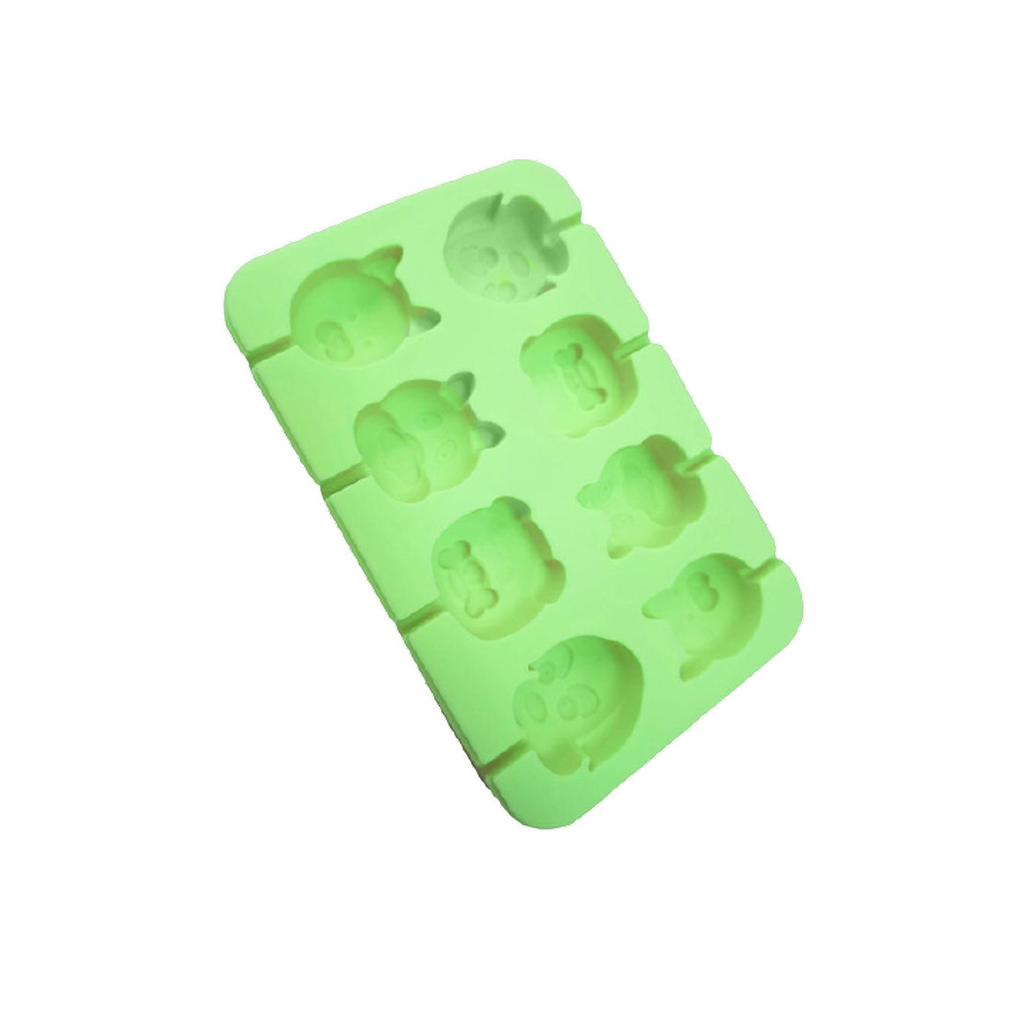 Форма для конфет Keyprods на палочке Собаки 8 ячеек силиконовая Зеленый - фото 2