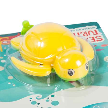 Игрушка для ванны BabyGo Морская черепашка желтая