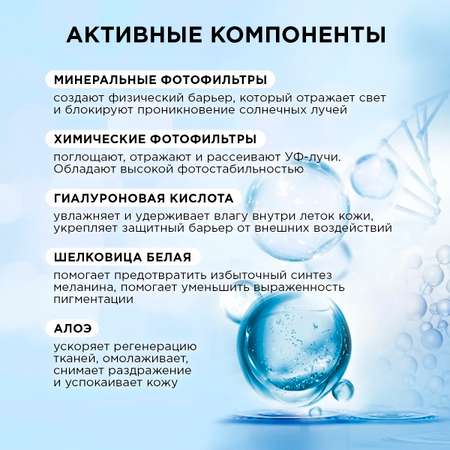 Солнцезащитный крем SPF 50 CORIMO для чувствительной кожи лица и тела водостойкий