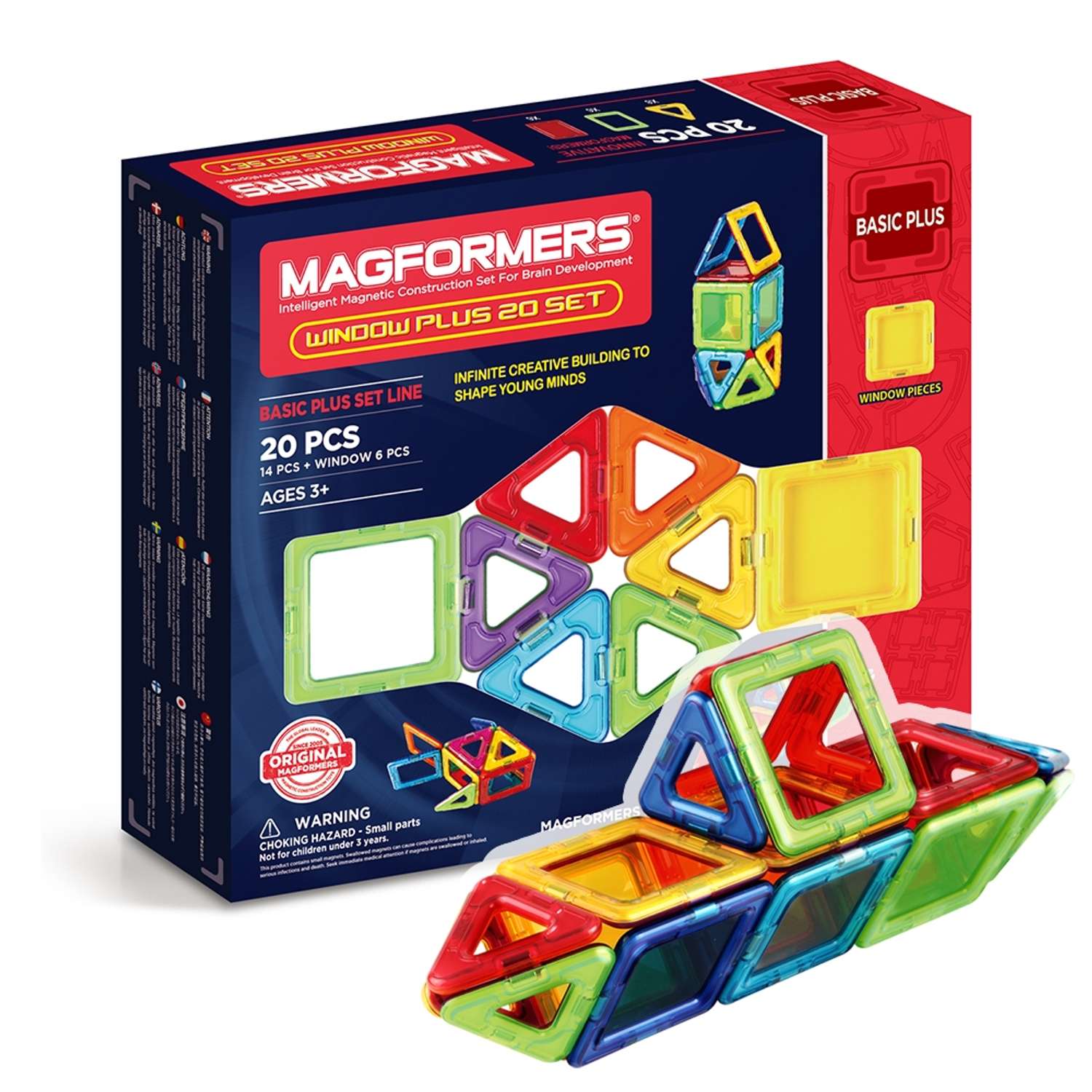 Магнитный конструктор MAGFORMERS Window Plus Set 20 деталей - фото 1