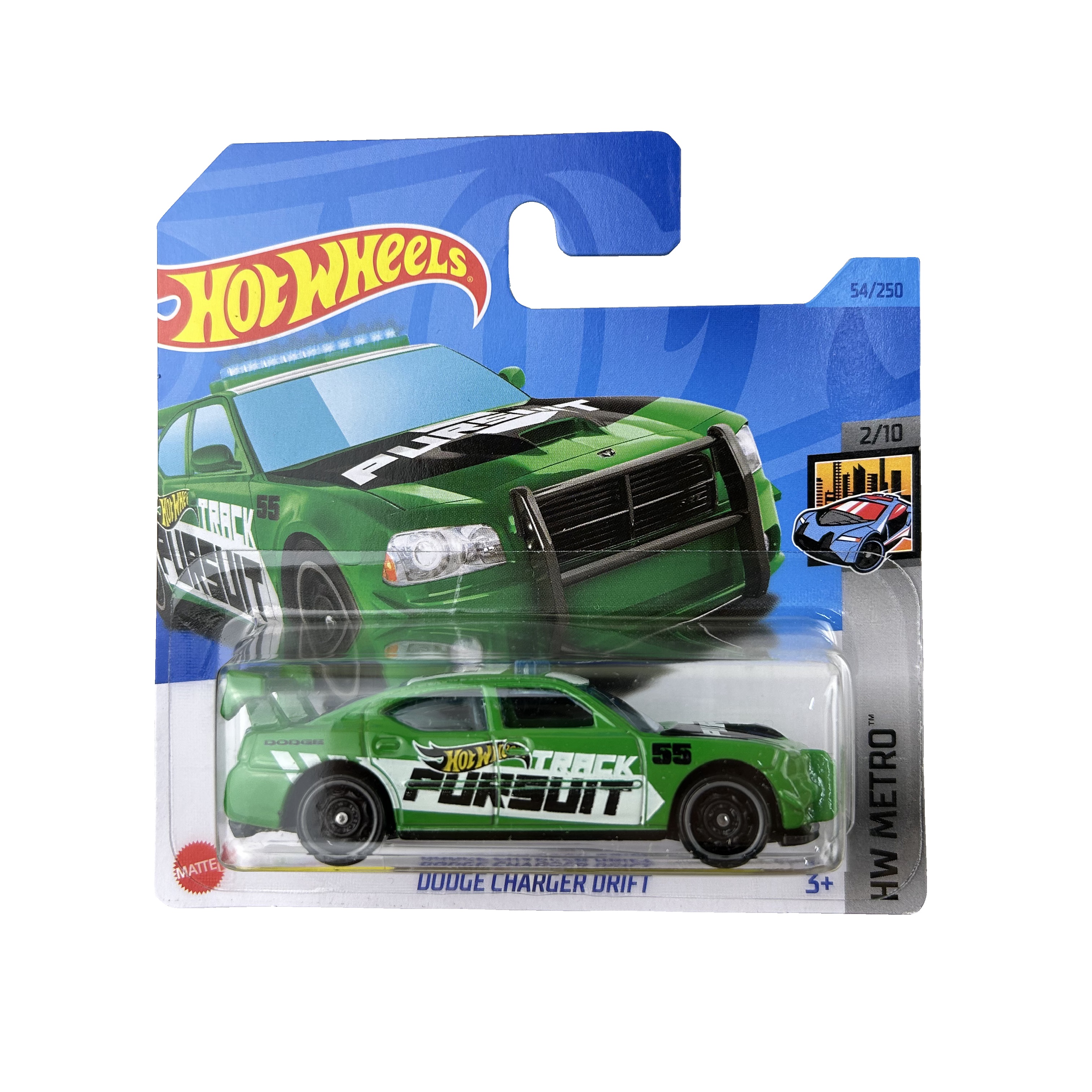 Автомобиль Hot Wheels Dodge Charger Drift 1:64 зеленый 62902 - фото 2