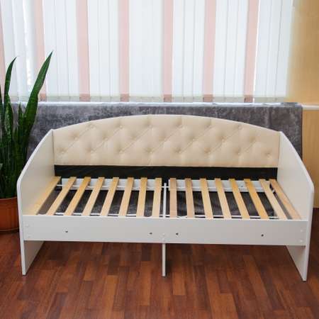 Кровать 160*80 Alatoys подростковая деревянная с каретной стяжкой