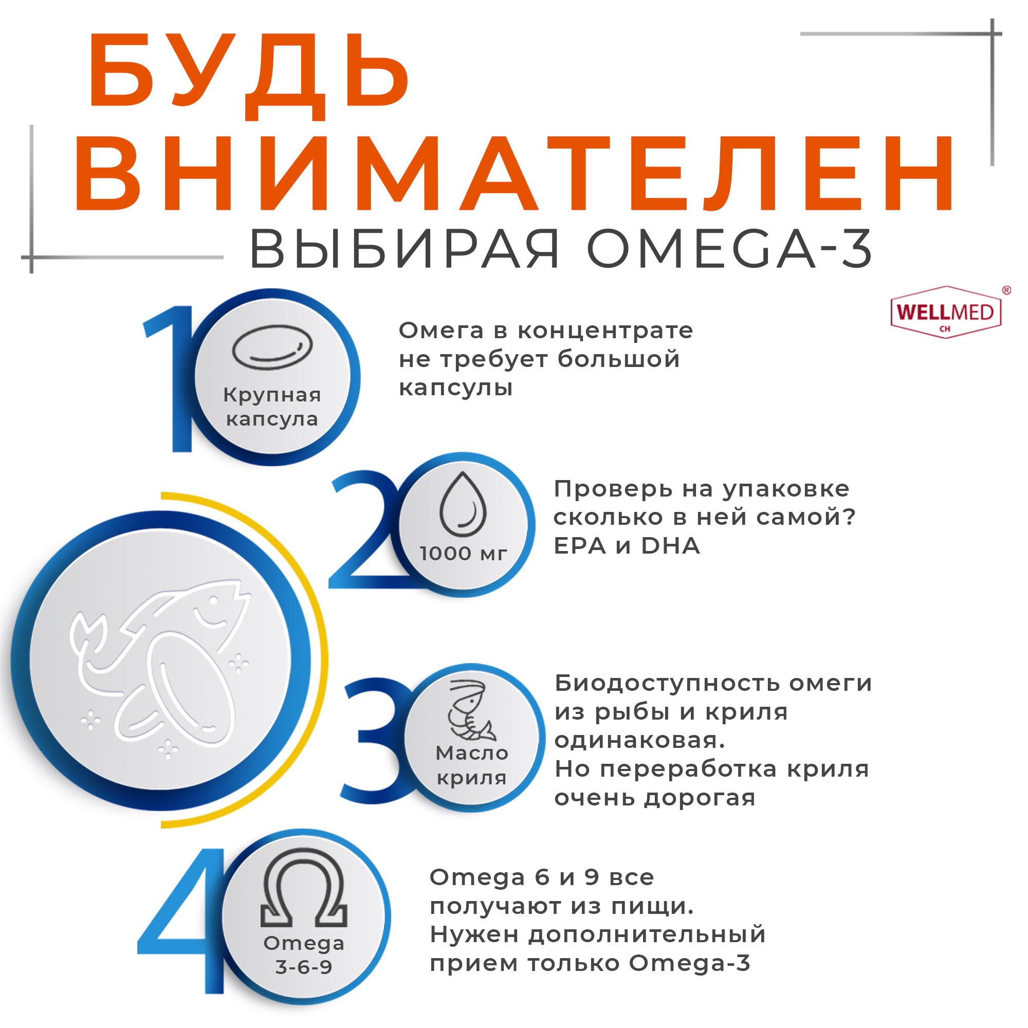 Концентрат OMEGA 3 для детей WELLMED Детский рыбий жир с витамином Д 200 капсул 3+ - фото 5