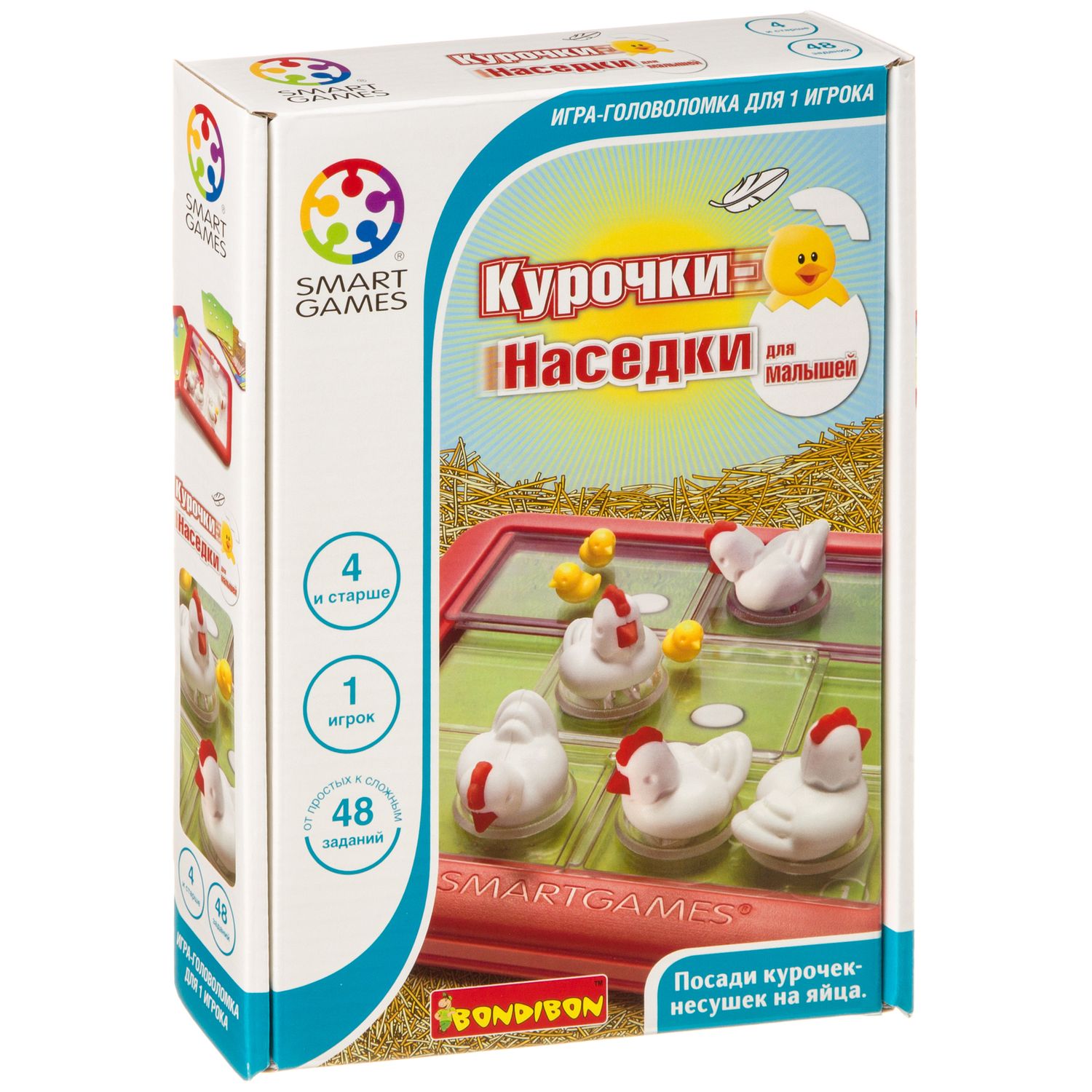 Курочки-Наседки для малышей логическая игра Bondibon ВВ3799