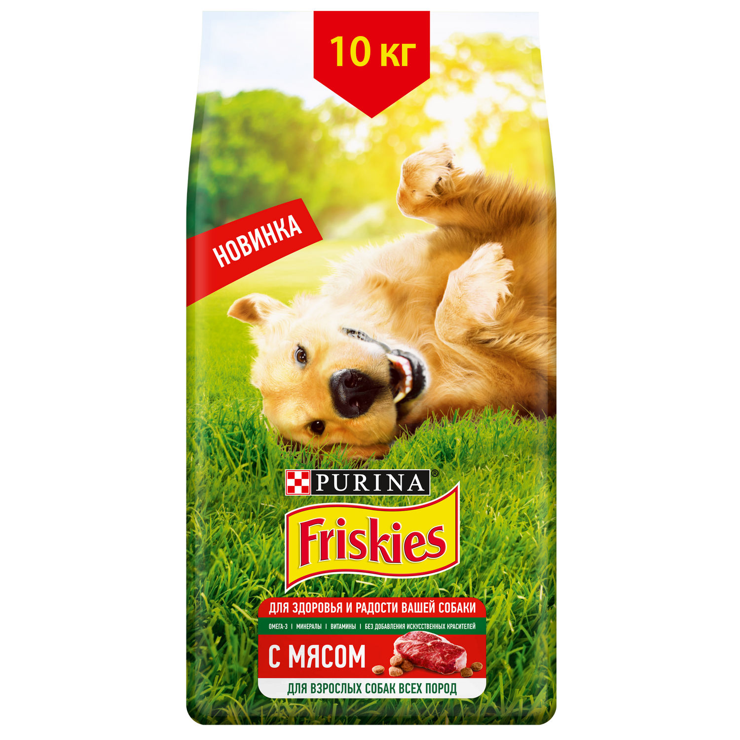 Сухой корм для собак Friskies 10 кг мясо (полнорационный) - фото 1