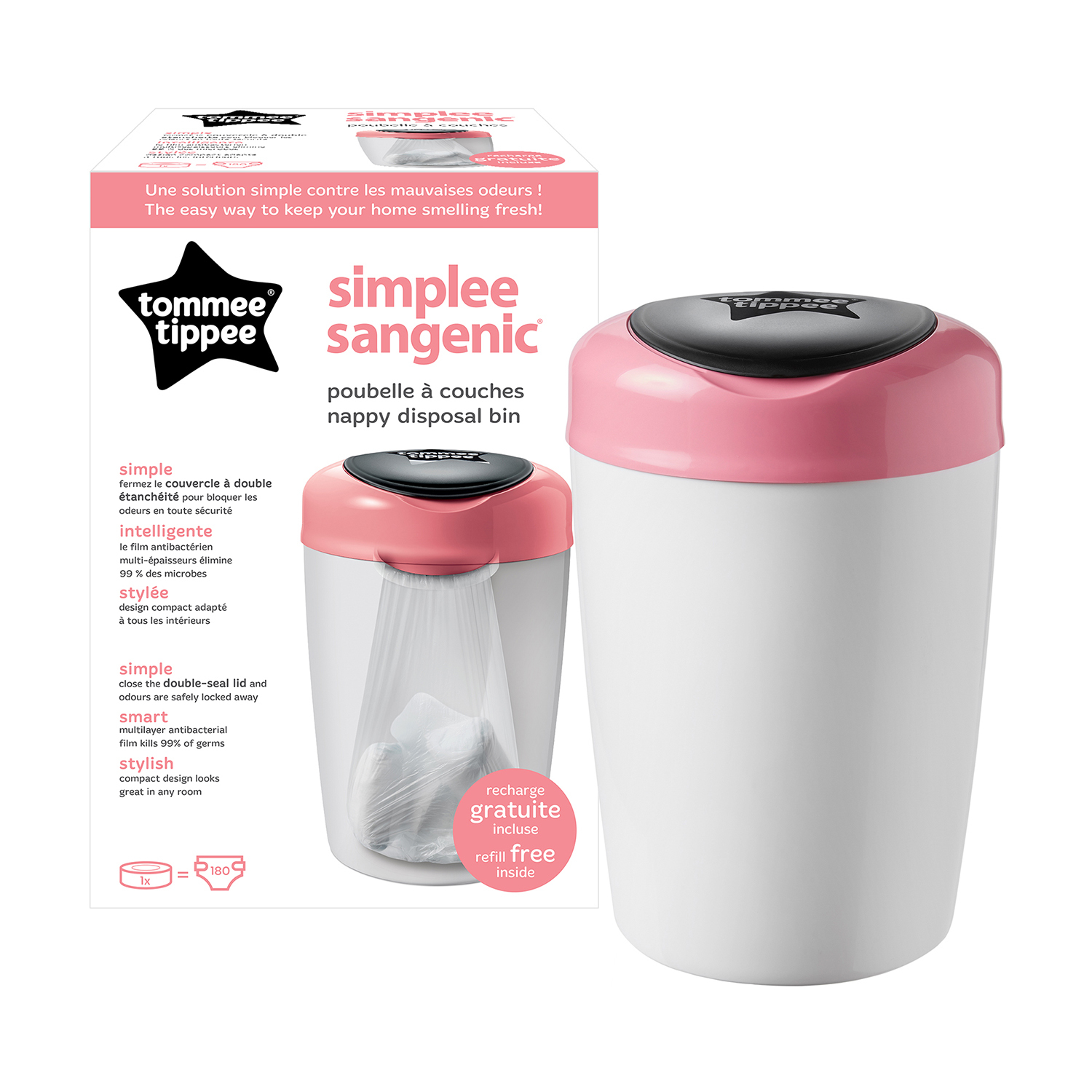 Утилизатор Tommee tippee Simplee Розовый 87008102 - фото 3