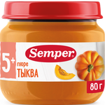 Пюре Semper тыква 80г с 5месяцев