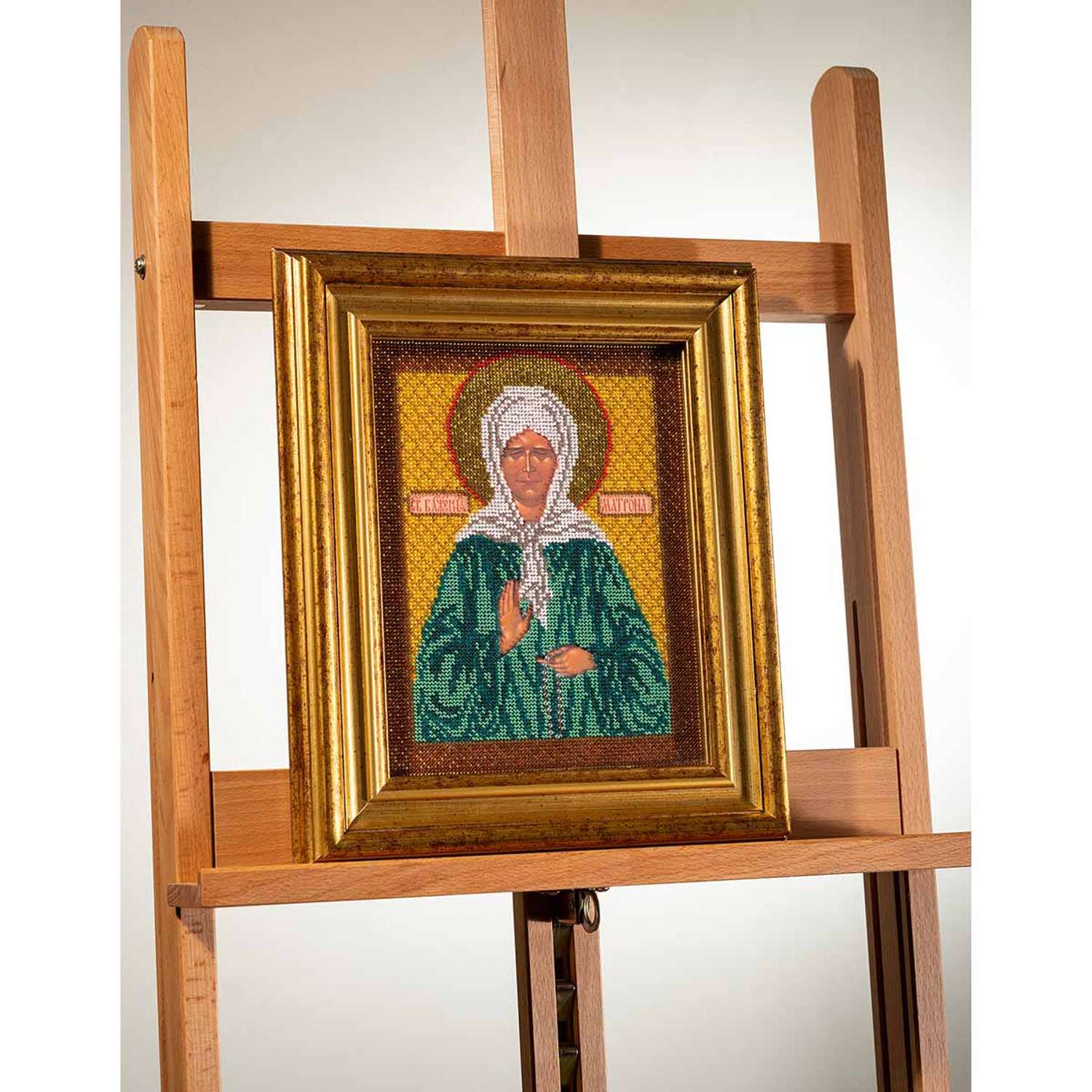 Набор для вышивания Радуга бисера иконы бисером В155 Матрона Московская 20x25см - фото 2