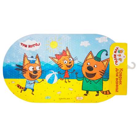 Коврик для ванны Три кота Пляжный волейбол 69х38 см