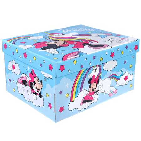 Коробка Disney подарочная складная с крышкой 31 х 25 5 х 16 «Dreams» Минни и единорог
