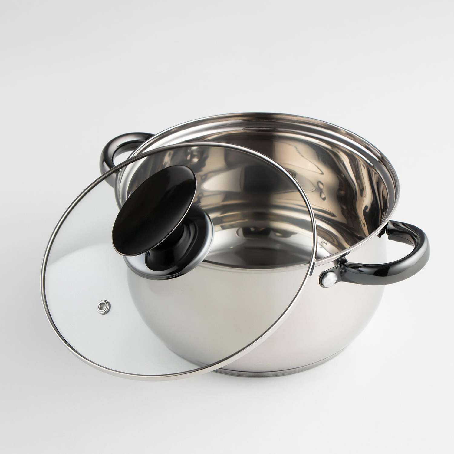 Набор посуды Sima-Land Леват 7 предметов кастрюли 25 л 34 л 56 л ковш 19 л сотейник 24×65 чайник цвет чёрный - фото 7