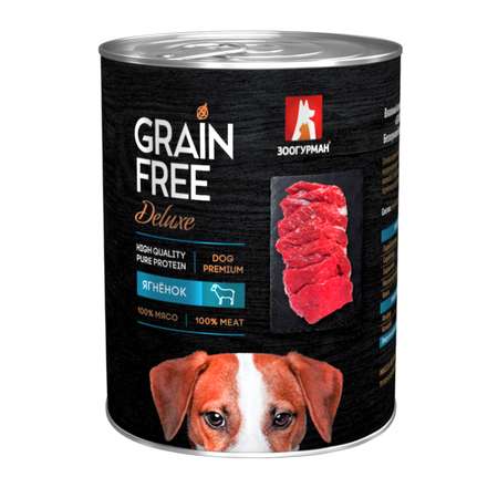 Корм для собак Зоогурман 350г Grain free ягненок консервированный