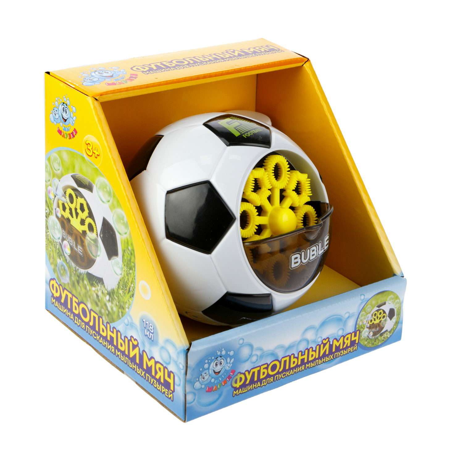 Игрушка 1TOY Мы-шарики для пускания мыльных пузырей Футбольный мяч - фото 8