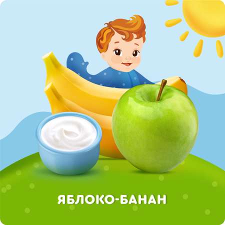 Творог фруктовый Агуша яблоко-банан 3.9% 100г с 6месяцев