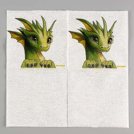 Салфетки Страна карнавалия бумажные однослойные «С Новым годом: дракон » 24 × 24 см в наборе 20 шт.