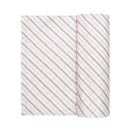 Пеленка муслиновая Adam Stork Pink Stripes 118x118 см
