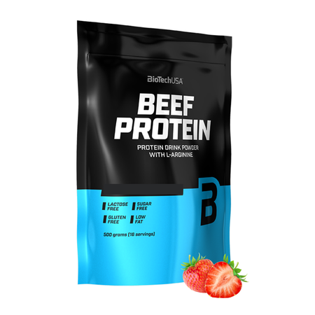 Говяжий протеин BiotechUSA Beef Protein 500 г клубника