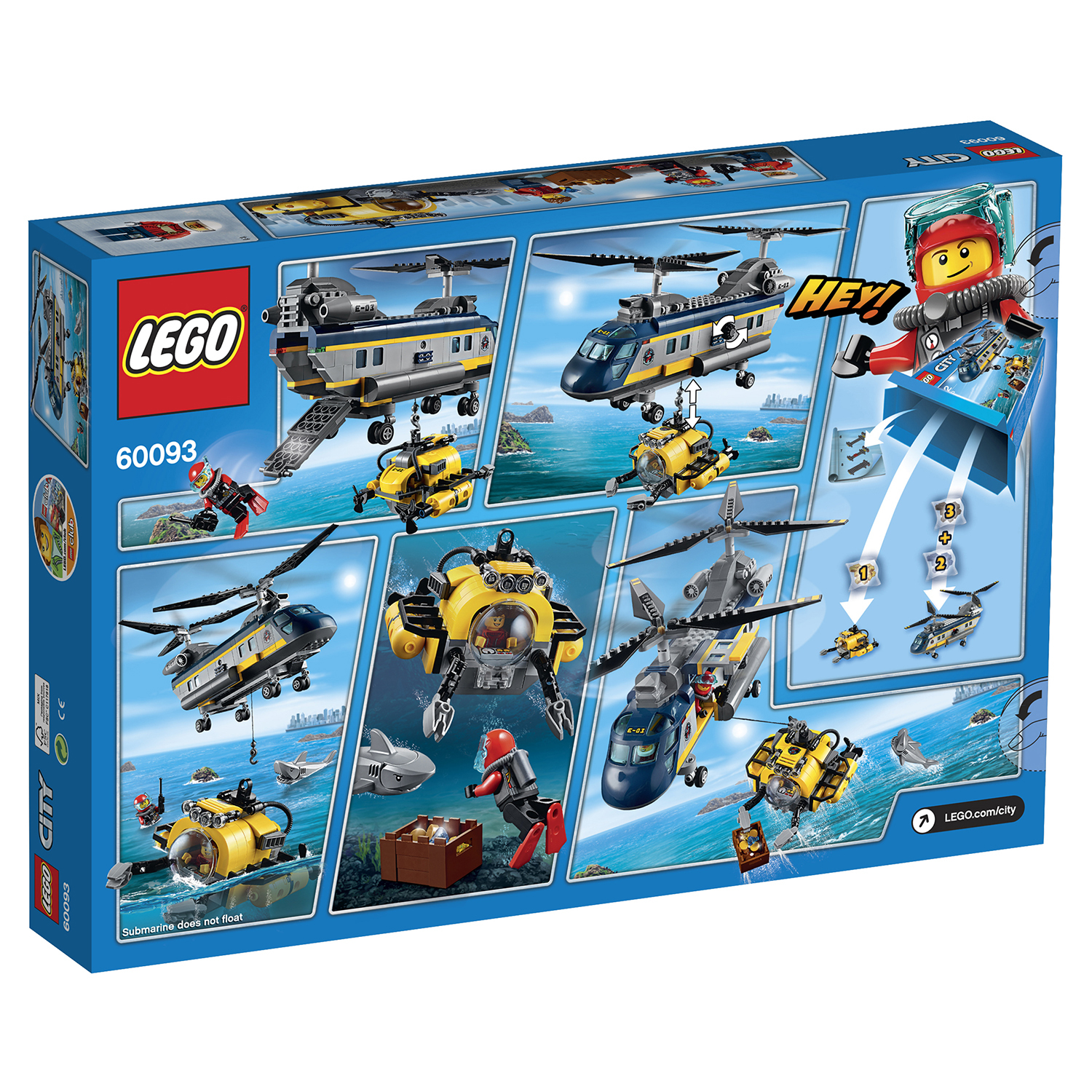 Конструктор LEGO City Deep Sea Explorers Вертолет исследователей моря (60093) - фото 3