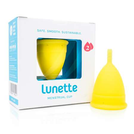 Менструальная чаша Lunette желтая Model 2