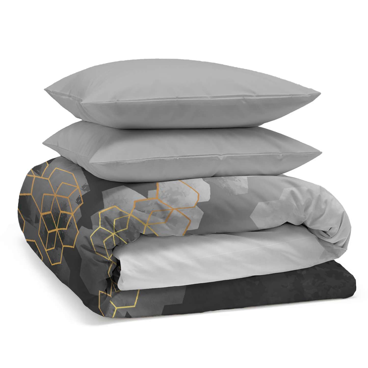 Комплект постельного белья для SNOFF Соты 1.5-спальный сатин - фото 6