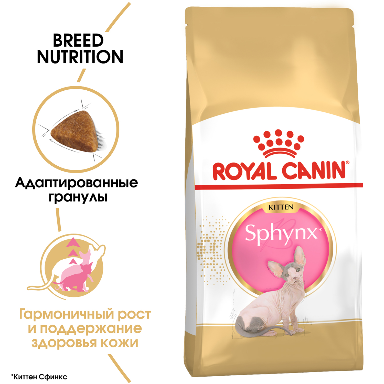 Корм сухой для котят ROYAL CANIN Kitten Sphynx 400г - фото 4